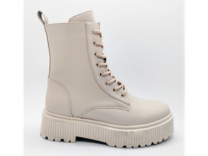 Beige Avantgarde-Design und hohe Sohlen Damenstiefel