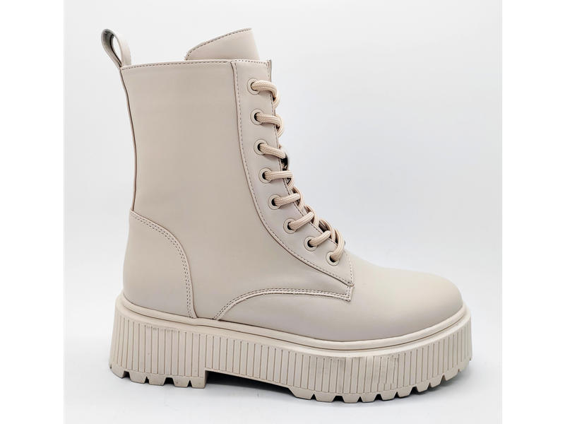 Beige Avantgarde-Design und hohe Sohlen Damenstiefel