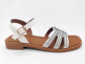 Sommerliche, elegante, funkelnde, atmungsaktive Damensandalen
