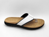 Weiße, bequeme, frische Herrensandalen mit visuellem Effekt