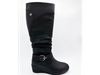 Elegante, warme Damenstiefel mit hohem Schaft und Schnalle