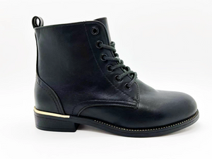 Tiefschwarze, nicht leicht zu öffnende, rutschfeste, günstige Damenstiefel