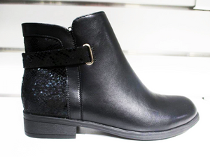 Schwarze, modische, warme, hochwertige Damenstiefel