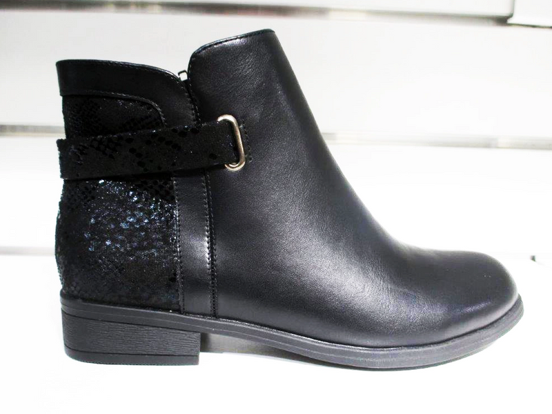 Schwarze, modische, warme, hochwertige Damenstiefel