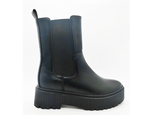 Hochhackige, rutschfeste Damenstiefel aus Netzstoff