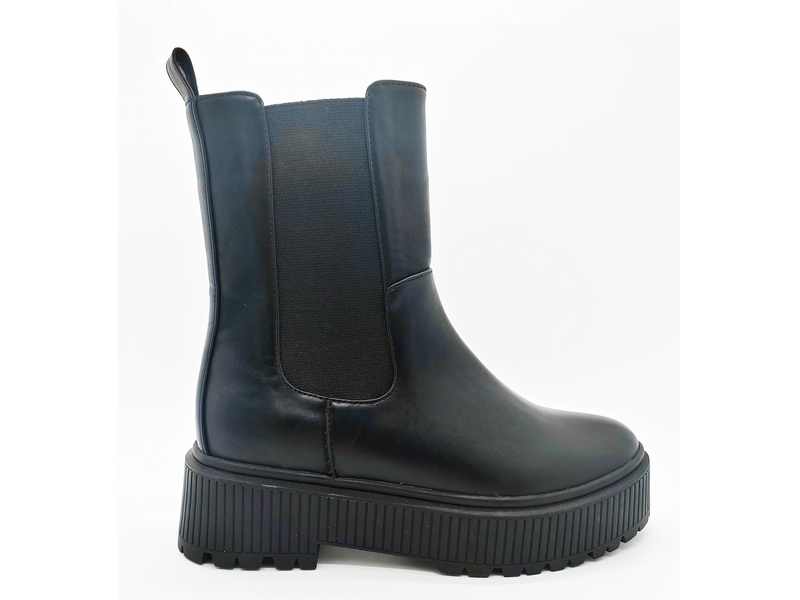 Hochhackige, rutschfeste Damenstiefel aus Netzstoff