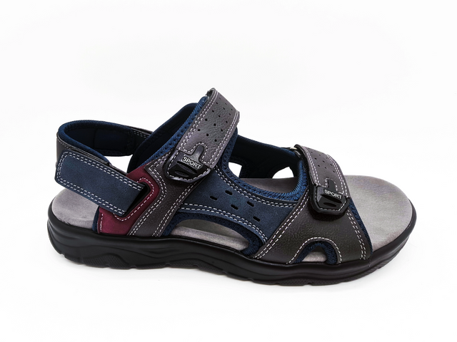 Mehrfarbige, modische Herren-Sandalen im Attitude-Stil