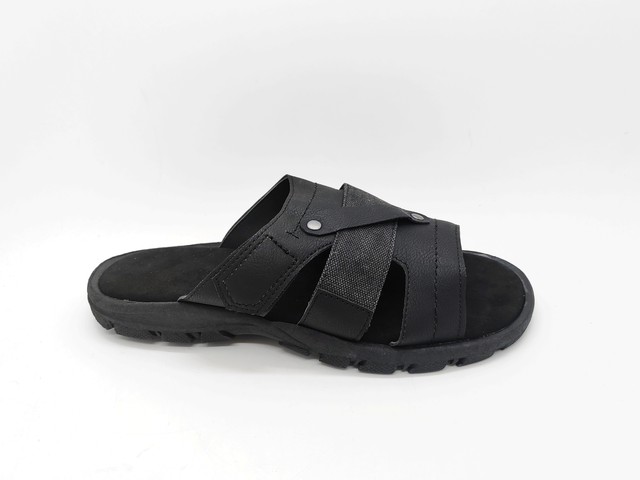 Schwarze klassische weiche Herrensandalen für verschiedene Berufe