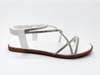 Marineblaue, elegante, schlichte Damensandalen in eleganter Farbe