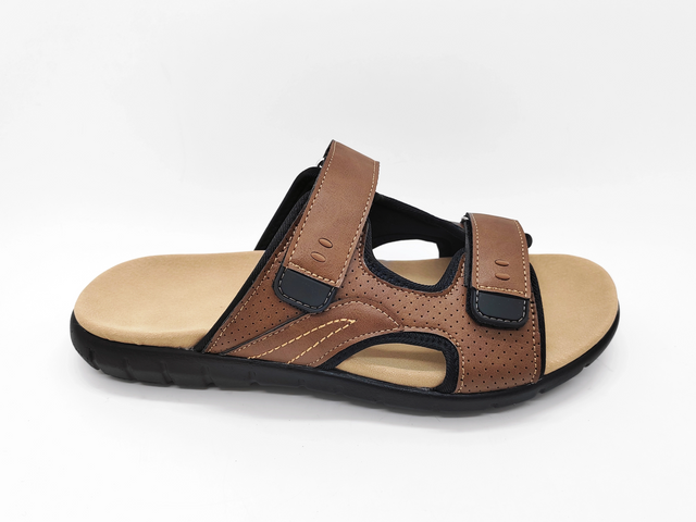 Braune, atmungsaktive, langlebige Herren-Sandalen für Freizeitkleidung