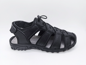 Schwarze, modische, stabile Herrensandalen