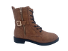 Braune einzigartige PU-Mädchenstiefel mit Reißverschluss